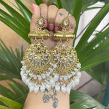 Anushka White bead Earrings