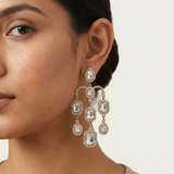 White Ruby Earrings