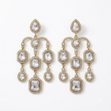 White Ruby Earrings