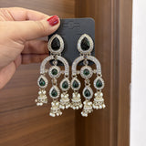 Aabroo Earrings (Dark Green)