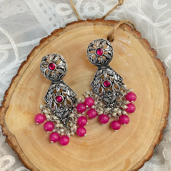 Afreen Earrings (Pink)