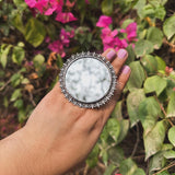 Silver oxidised Ring (Mirror)