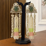 Zareen Earrings (Green-Pink)
