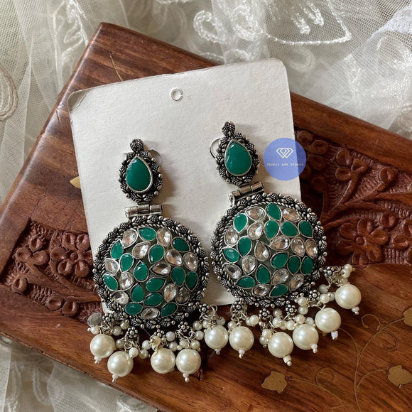 Large Emerald Green Earrings – Christy Klug Studios