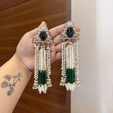 Zareen Earrings (Mehndi Green)