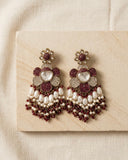 Viral Turkish Earrings (Maroon)