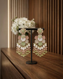 Viral Turkish Earrings (Green-Pink)