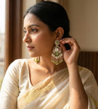 Viral Turkish Earrings (Green-Pink)