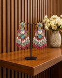 Viral Turkish Earrings ( Pink-Blue)