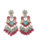 Viral Turkish Earrings ( Pink-Blue)