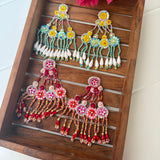 Haldi Ready handmade Earrings (Combo of 2)