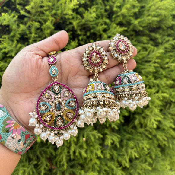 Pakistani Jhumki Mang Tikka Set