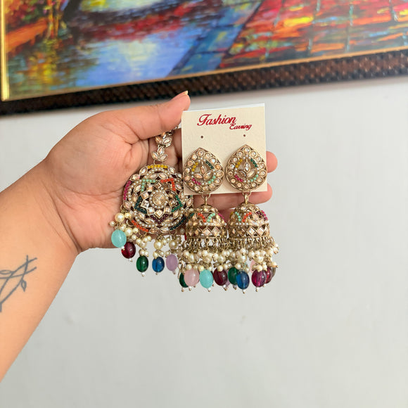 Multicolor Jhumki Set