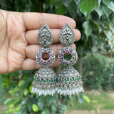 Nayanika Silver Jhumka (4 colors)