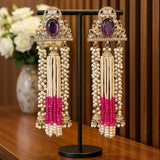 Zareen Earrings (Magenta)