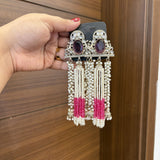 Zareen Earrings (Magenta)
