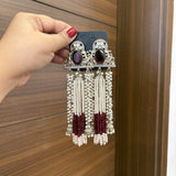 Zareen Earrings (Maroon)