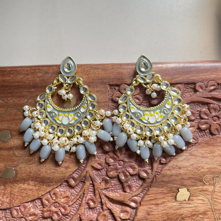 Buy Jewels Galaxy Exclusive Luxuria AAA AD Delicate Rose Design Grey Color  Gold Plated Earrings Jewellery For Women & Girls Online at Best Prices in  India - JioMart.