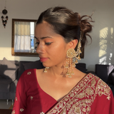 Bahara Earrings with hair chain