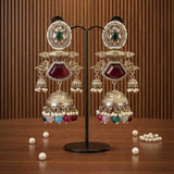 Zahra Silver Jhumkas (Multi)
