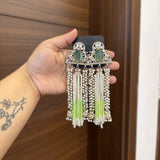 Zareen Earrings (Pista Green)