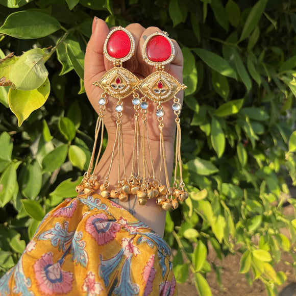 Kashmiri Danglers (Red)