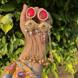Kashmiri Danglers (Red)