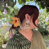 Viral Mang Tikka Earrings with Hair chain