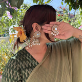 Viral Mang Tikka Earrings with Hair chain