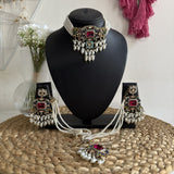 Multicolor Pearl Choker