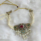 Multicolor Pearl Choker